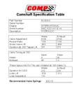 Cam Spec Sheet