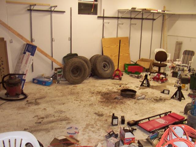 The disaster in my shop after the trans swap