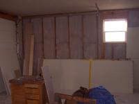 SE corner, no progress yet - other than a much smaller stack of sheetrock!