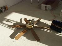 Used ceiling fan, left-over from the rewiring of mom's house.