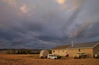 Looking NE, over the house and garage