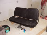 1972 Scout II Deluxe bench seat - now seating in the shop