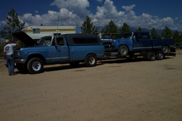 Loading up the convoy into Aurora on Monday