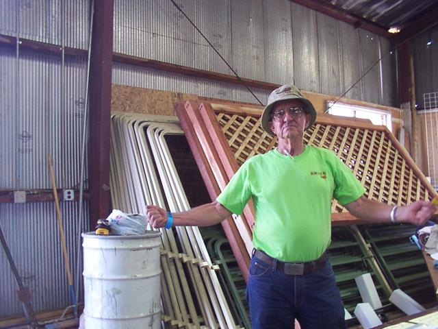 Jim Maulis Sr, showing off his new hat