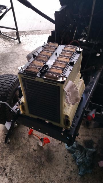 Chevy Volt battery pack fits the frame in a few orientations