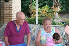 Joleigh meets Great Grandparents Lias.