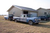 Flat-towing the '74 100 4x4 home with the '74 200 Travelette