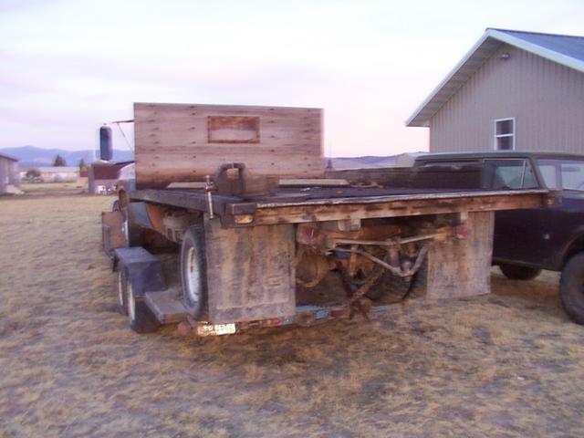 Rear corner of the truck - vice mounted to the flatbed