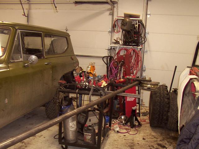 Bender mounted to 2x2 square tube and mounted up in the shop cart