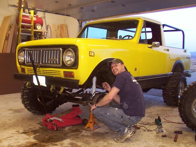 4/16/05 Todd is replacing a broken shock mount