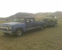 Trailered to it's new home