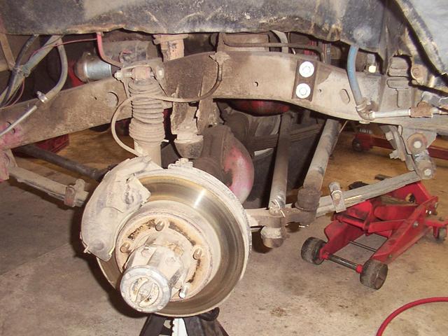 After removing the tire and wheel
