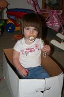 December 25th, 2007 - Christmas Day, new Tricycle, new Chair, Sitting in a box