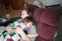 February 10th, 2008 - Asleep in Michelle's arms.