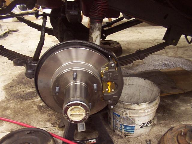 Almost done.  1973 Scout II Dana 30 inner shaft, early Wagoneer 19sp stub-shaft, 1985 F150 hub, rotor, wheel seal, 1976 Chevy sp