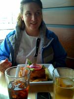 Deep Fried hamburger at Jerome Bettis' restaurant near Heinz Field