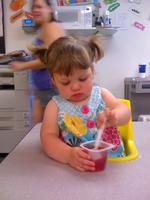 07/19/2010 Audrey eating Jello at 3Rs