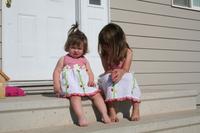 07/31/2010 Joleigh and Audrey wearing identical dresses